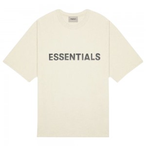 Essentials Fear of God Boxy Uomo T-shirt Crema | ESS-SN593347