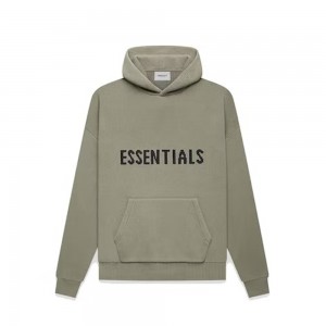 Essentials Fear of God Knit Pullover Uomo Felpa con Cappuccio Grigie Scuro | ESS-SN593306