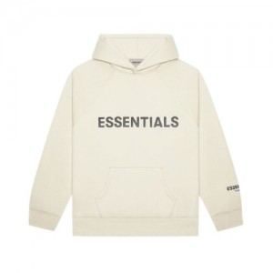 Essentials Fear of God Oversized Uomo Felpa con Cappuccio Beige | ESS-SN593304