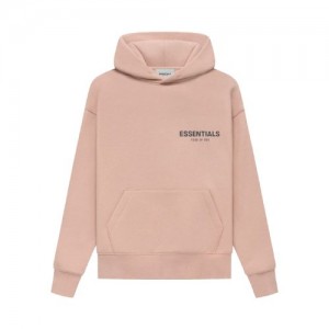 Essentials Fear of God Pullover Uomo Felpa con Cappuccio Rosa | ESS-SN593295