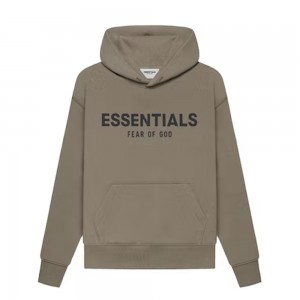 Essentials Fear of God Pullover Uomo Felpa con Cappuccio Marroni | ESS-SN593310