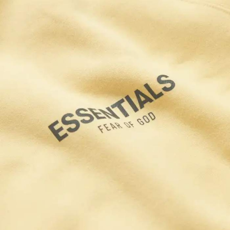 Essentials Fear Of God Blend Jersey Uomo Felpa con Cappuccio Gialle | ESS-SN593323