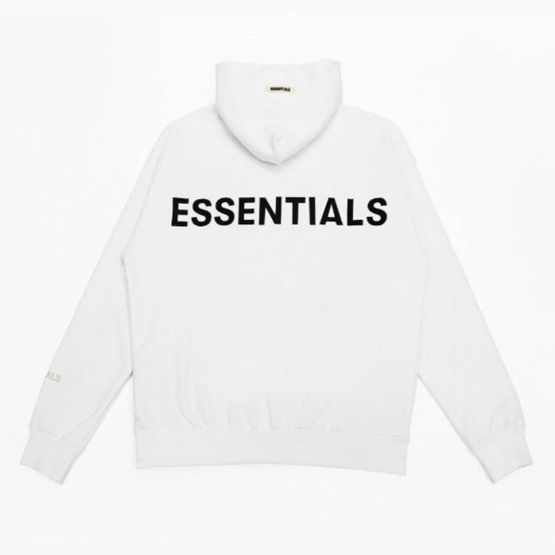 Essentials Fear Of God Reflective Letter Uomo Felpa con Cappuccio Nere | ESS-SN593294