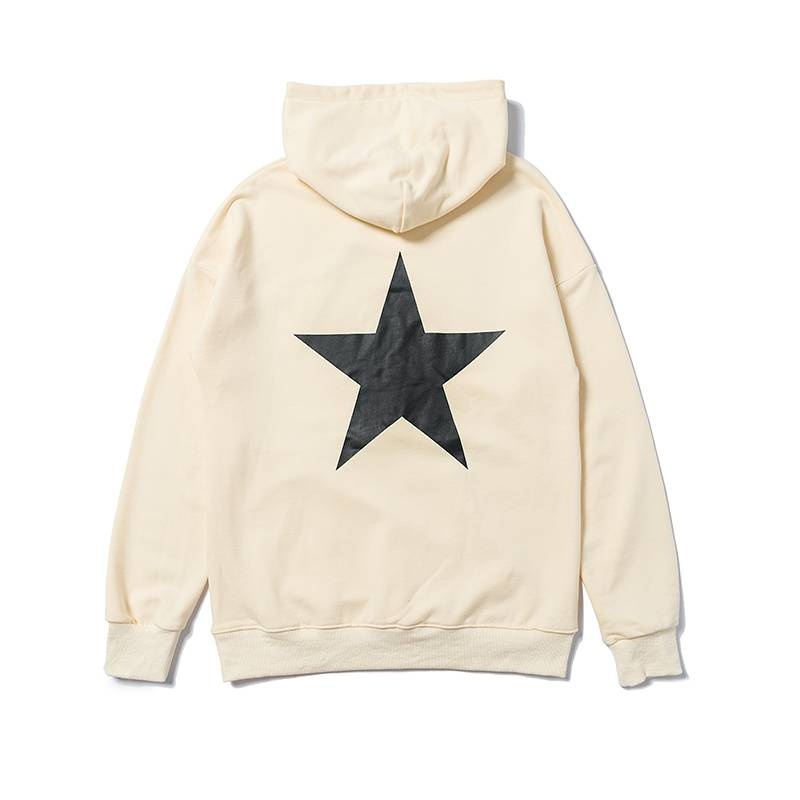 Essentials Fear Of God Star Uomo Felpa con Cappuccio Beige | ESS-SN593290