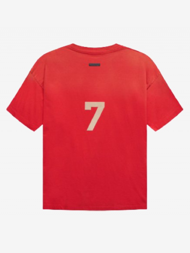 Essentials Fear of God 7 Donna T-shirt Rosse | ESS-SN593398