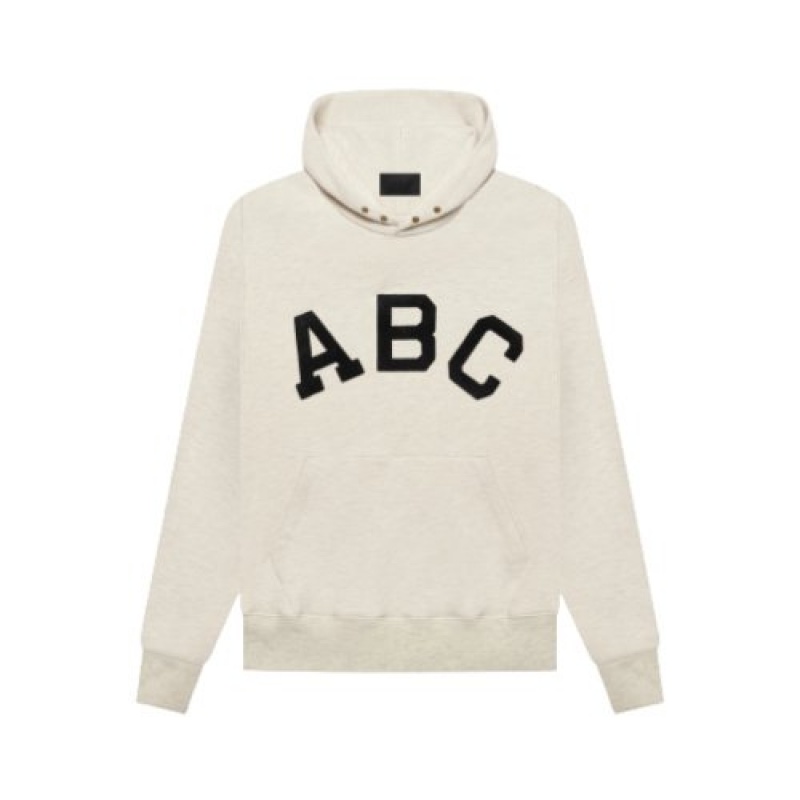 Essentials Fear of God ABC Uomo Felpa con Cappuccio Bianche | ESS-SN593321