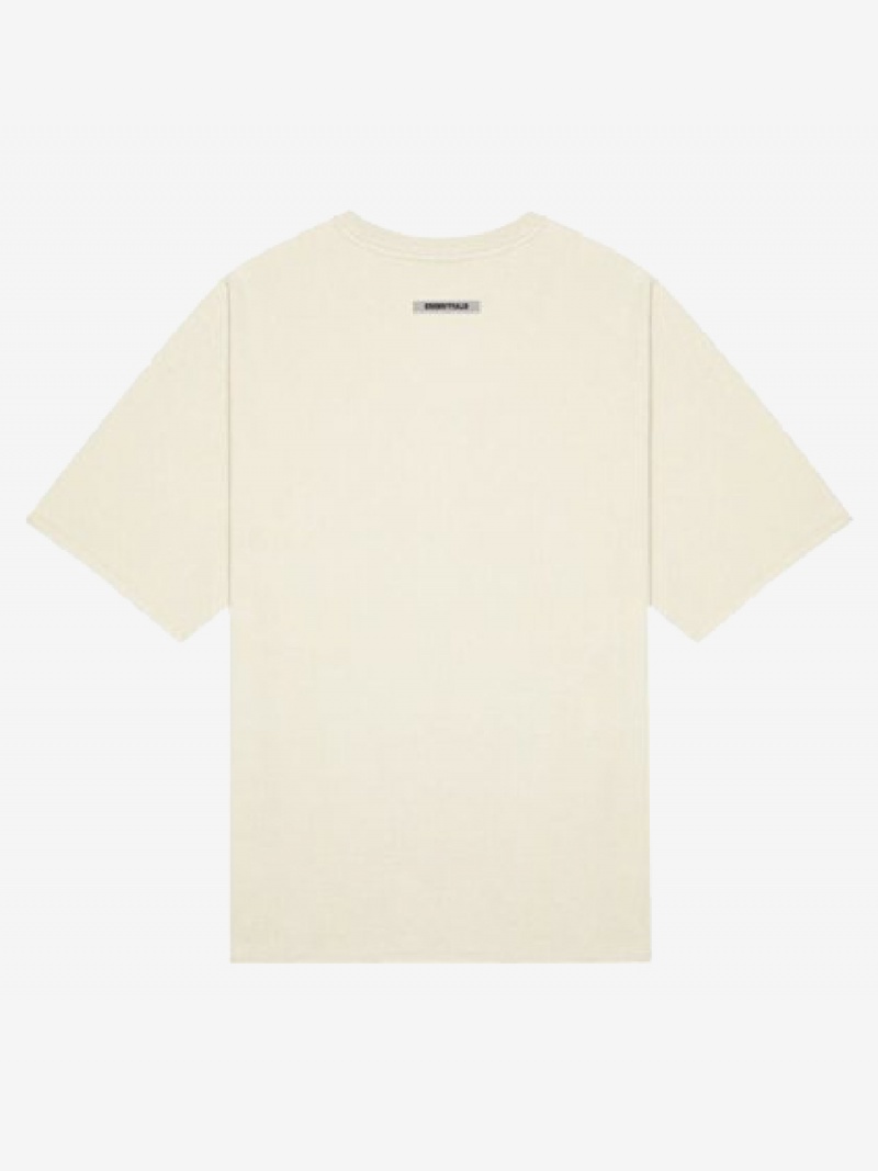 Essentials Fear of God Boxy Uomo T-shirt Crema | ESS-SN593347