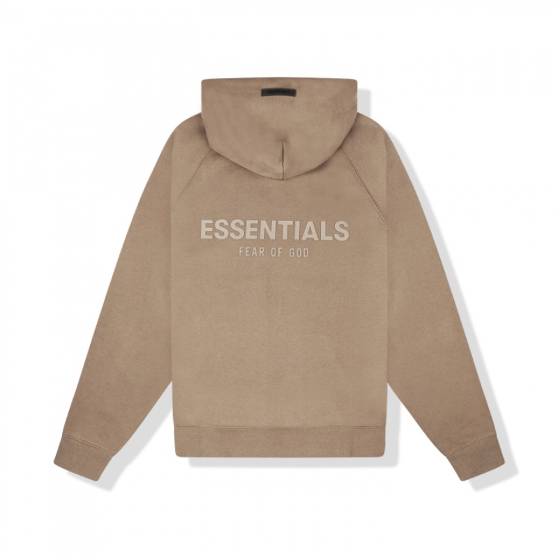 Essentials Fear of God Harvest Uomo Felpa con Cappuccio Marroni | ESS-SN593314