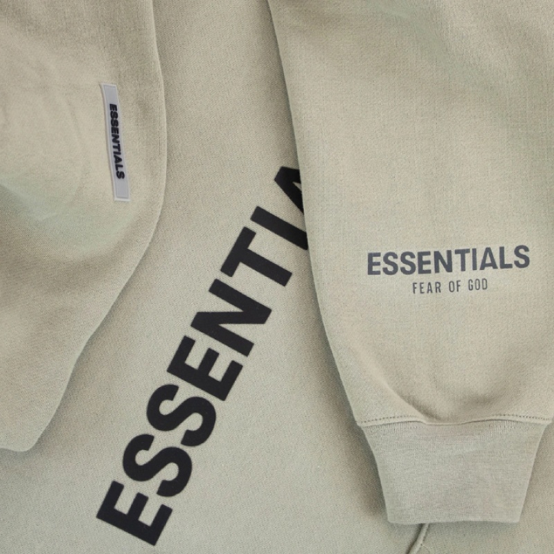 Essentials Fear of God MOS Uomo Felpa con Cappuccio Grigie Chiaro | ESS-SN593305