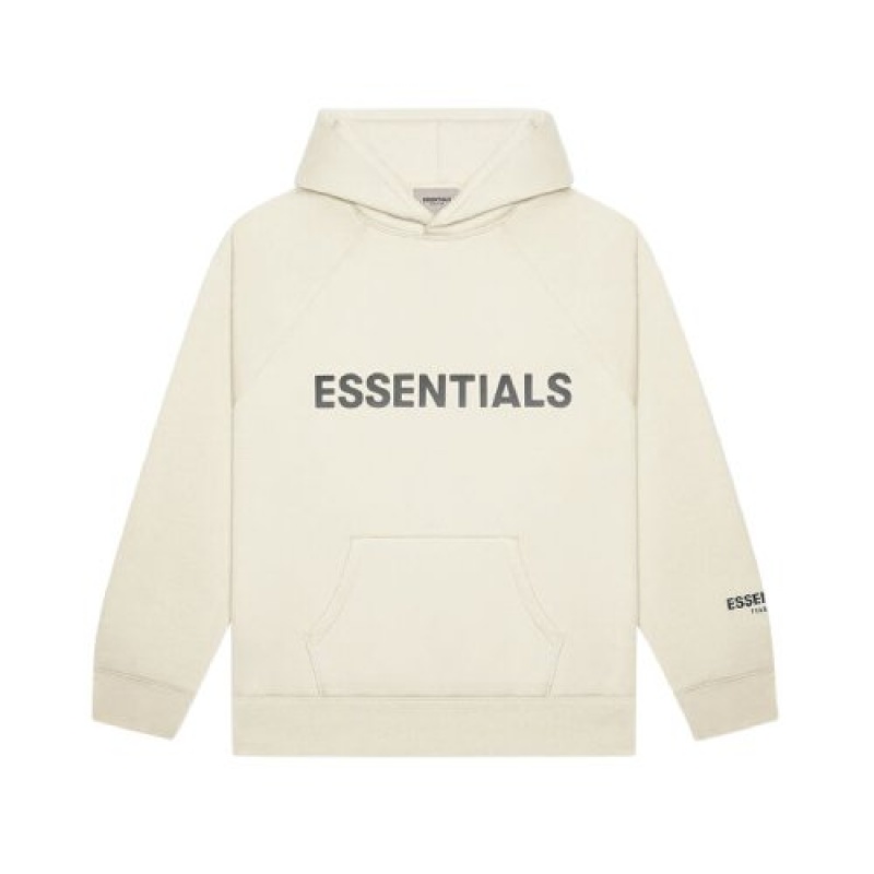 Essentials Fear of God Oversized Uomo Felpa con Cappuccio Beige | ESS-SN593304