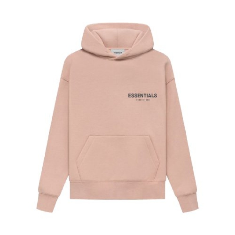 Essentials Fear of God Pullover Uomo Felpa con Cappuccio Rosa | ESS-SN593295