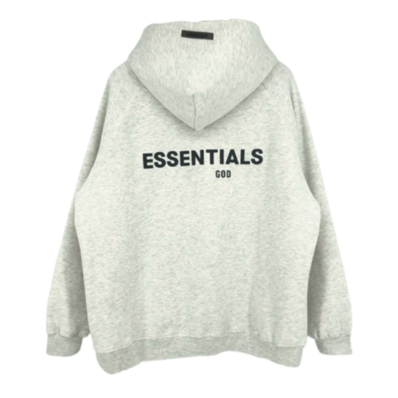 Essentials Fleeces Thick Uomo Felpa con Cappuccio Grigie Chiaro | ESS-SN593334